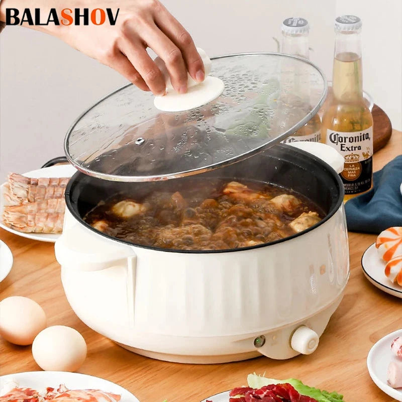 Multi Cooker Multifunctional Electric Pan Non-Stick Cookware Rice Cooker Multi Ramen Soup Hotpot for Dormitory Kitchen 220V EU