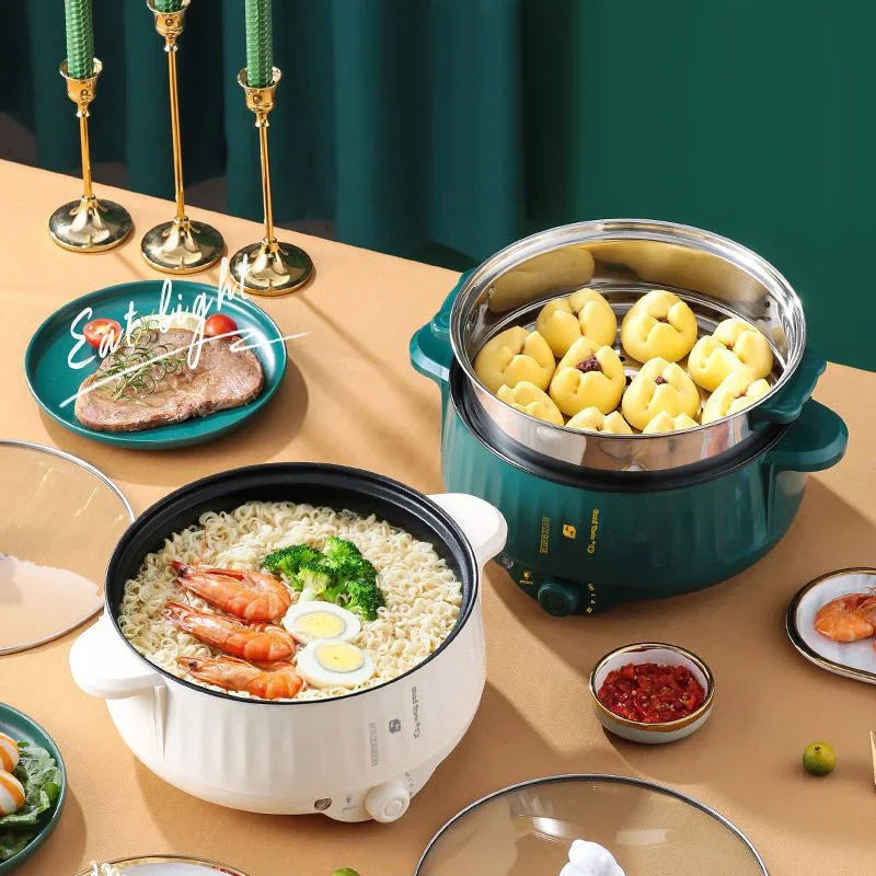 Multi Cooker Multifunctional Electric Pan Non-Stick Cookware Rice Cooker Multi Ramen Soup Hotpot for Dormitory Kitchen 220V EU