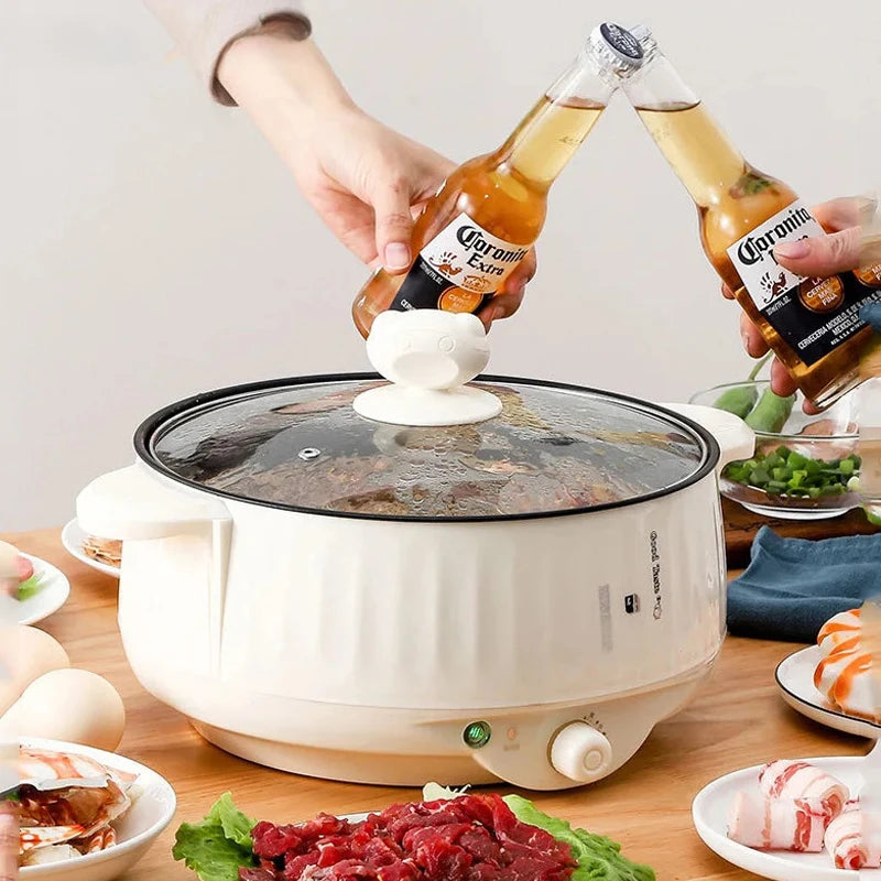 Multi Cooker Multifunctional Electric Pan Non-Stick Cookware Rice Cooker Multi Ramen Soup Hotpot for Dormitory Kitchen 220V EU